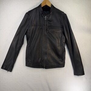 GAP Real Lambskin Moto Leather Jacket for Men/Women Sz S